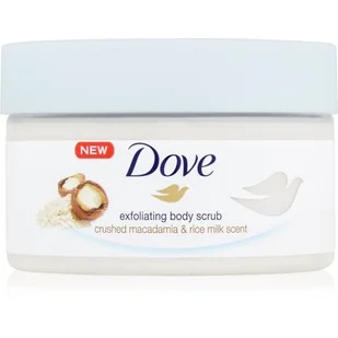 Dove peeling macadamia i mleko ryżowe 225ml - Kosmetyki do kąpieli - miniaturka - grafika 1