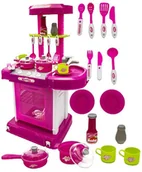 Zabawki AGD - KUCHNIA edukacyjna kuchenka dla dzieci AGD plastikowa SKŁADANA PRZENOŚNA - miniaturka - grafika 1