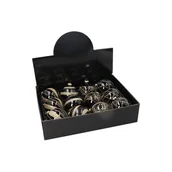 Bombki - Bombka szklana 8 cm czarno-złota - miniaturka - grafika 1