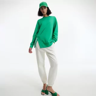 Bluzy damskie - Reserved Bluza z rozporkiem z boku - Zielony - grafika 1