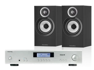 Rotel A11 Tribute (srebrny) + 607 S3 (czarny) - Zestawy stereo - miniaturka - grafika 1