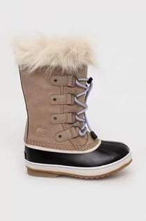 Buty dla dziewczynek - Sorel śniegowce dziecięce 1855201 kolor beżowy YOUTH JOAN OF ARCTIC DTV - grafika 1