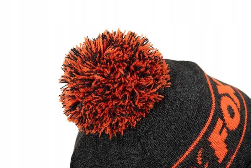 Czapka Fox Collection Bobbles Black & Orange