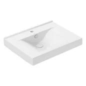 Umywalki - Uptrend Gemini umywalka 60x47 cm prostokątna biała TR4270D - miniaturka - grafika 1