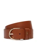 Paski - Tommy Hilfiger Pasek Damski Essential Effortless 3.5 AW0AW17757 Brązowy - miniaturka - grafika 1