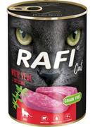 Mokra karma dla kotów - Dolina Noteci RAFI) RAFI Karma dla Kota CIELĘCINA 400g RAFI-400-KOT-CIEL - miniaturka - grafika 1