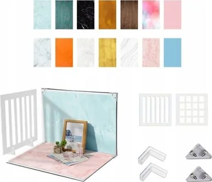 Stół Bezcieniowy Tablica Studio 2x 42x29cm + 14x Tło Tła Fotograficzne Foto / TBD0605395201A - Inne akcesoria studyjne - miniaturka - grafika 1