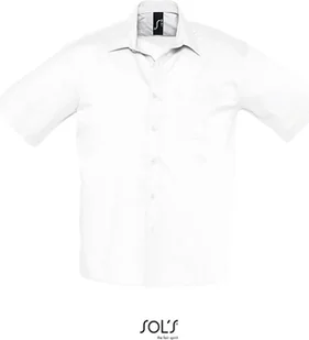 SOLS Koszula męska Mix Poplin krótki rękaw 16050 Biały Biały 3XL - Koszule męskie - miniaturka - grafika 1