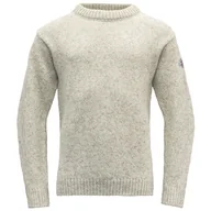 Bluzy sportowe męskie - Męska bluza Devold Nansen Wool Sweater Rozmiar: L / Kolor: jasnoszary - miniaturka - grafika 1