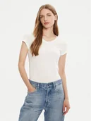 Koszulki i topy damskie - G-Star Raw T-Shirt Eyben D24533-4107 Biały Slim Fit - miniaturka - grafika 1