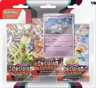 Gry planszowe - Pokémon TCG: Scarlet & Violet - Obsidian Flames - 3-pack blister Houndstone - miniaturka - grafika 1