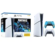 Konsole Playstation - Sony PlayStation 5 Slim D Chassis PS5 1TB z napędem Fortnite Cobalt + Dodatkowy Pad Fortnite - miniaturka - grafika 1
