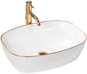 Umywalki - Rea SOL Biała U8605 - miniaturka - grafika 1