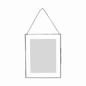 Ramki na zdjęcia - Hubsch Ramka na zdjęcia 41 x 51 cm czarna na łańcuszku 670304 - miniaturka - grafika 1