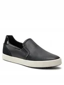 Trampki damskie - Geox Damskie Trampki Wsuwane Czarne 41 Jjn - miniaturka - grafika 1