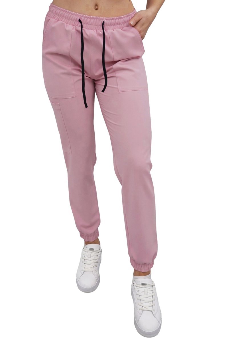 Joggery medyczne purdrowy róż casual premium roz. XXL