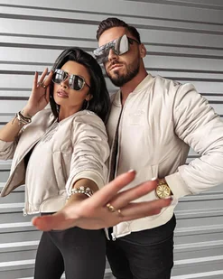 Kurtka damska OLAVOGA BOMBER 2024 beż M - Fashionplace - Kurtki damskie - miniaturka - grafika 1