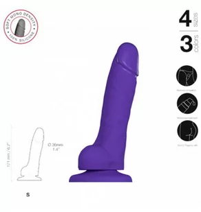 strap-on-me Soft Realistic Dildo Purple XL - Dilda analne - miniaturka - grafika 3