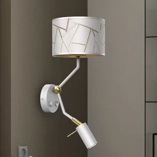 Milagro Kinkiet ZIGGY WHITE White/Gold 1xE27 + 1x mini GU10 MLP7562 - Lampy ścienne - miniaturka - grafika 1