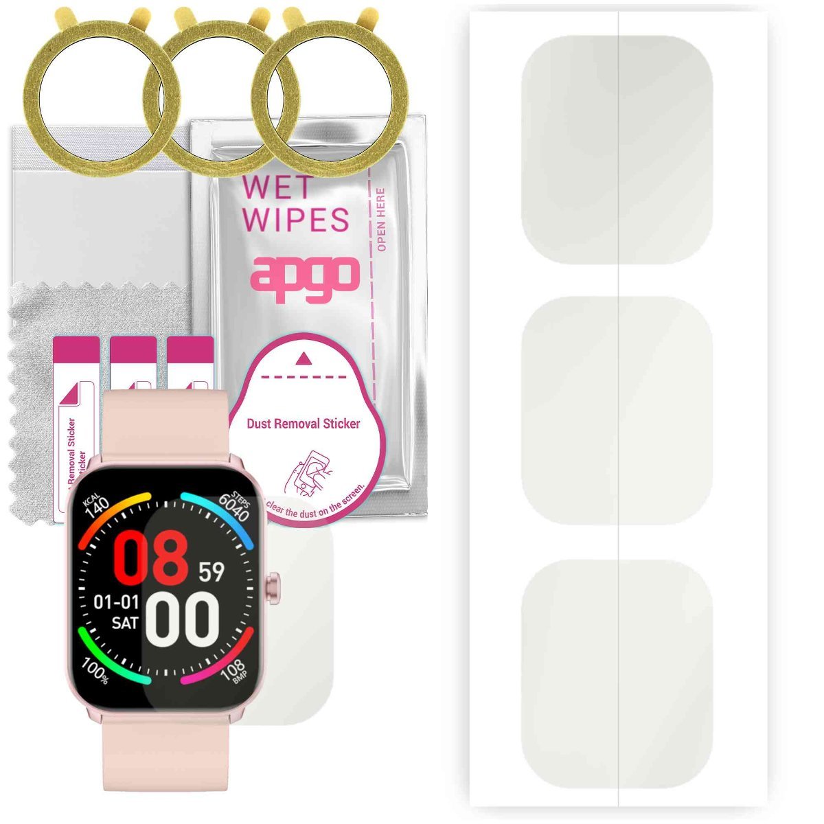 3x Folia hydrożelowa MATOWA do Maxcom FW36 Aurum - apgo Smartwatch Hydrogel MATTE Protection Ochrona na ekran smartwatcha