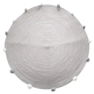 Dywany dla dzieci - Atmosphera for kids Dywan do pokoju dziecięcego dywanik dziecięcy ozdobny dekoracyjny z pomponami szary 90 cm B07TBH5JF5 - miniaturka - grafika 1