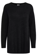 Swetry damskie - ICHI Damski sweter IHKAMARA Long LS, 194008/czarny, XS - miniaturka - grafika 1