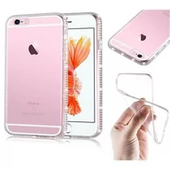 Etui i futerały do telefonów - Pokrowiec Ochronny Do Apple iPhone 6 / 6S w PRZEZROCZYSTY BIAŁY Etui Rhinestone Obudowa Case Cover Cadorabo - miniaturka - grafika 1