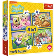 Puzzle - Puzzle, Trefl, Podwodne życie SpongeBoba, 35-48-54-70 el. - miniaturka - grafika 1