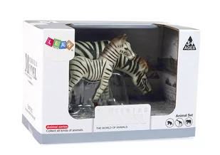 Zestaw 2 Figurek Zebra z Młodym Zebry Figurka Zwierzęta - Figurki dla dzieci - miniaturka - grafika 3