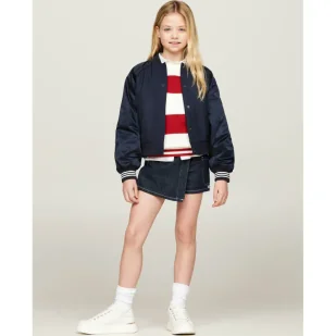 Tommy Hilfiger Kurtka bomber | Loose fit - Kurtki i płaszcze dla dziewczynek - miniaturka - grafika 1