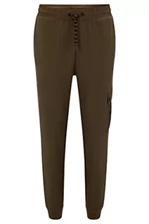 Spodenki męskie - BOSS Męskie spodnie Setwill Jersey, ciemnozielony, S - grafika 1