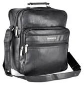 Torby męskie - Czarna PIONOWA Mała TORBA MĘSKA Eko Skóra SASZETKA na ramię PRZEWIESZKA mid - miniaturka - grafika 1