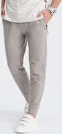 Spodnie męskie - Ombre Clothing Męskie spodnie jogger Dindrandry popielato-szare XXL - miniaturka - grafika 1
