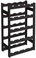 Regały - Czarny drewniany regał na 20 butelek wina - P0-L44 - miniaturka - grafika 1
