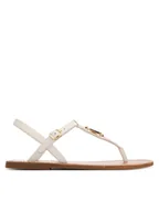 Sandały damskie - Tommy Hilfiger Sandały Leather Thong Sandal FW0FW09127 Biały - miniaturka - grafika 1