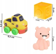 Zabawki sensoryczne - MIĘKKIE KLOCKI SENSORYCZNE DLA DZIECI AUTA ZESTAW 12SZT GRYZAKI DO KĄPIELI - miniaturka - grafika 1