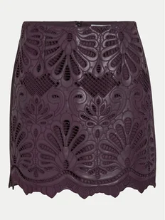 Vila Spódnica z imitacji skóry Paz 14102686 Fioletowy Slim Fit - Spódnice - miniaturka - grafika 1