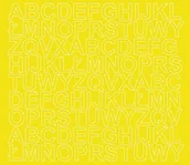 Pasmanteria - Litery samoprzylepne z połyskiem, żółte, 2 cm - miniaturka - grafika 1
