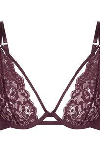 Hunkemöller Nieusztywniany biustonosz z fiszbinami Cinnamon Czerwony - Biustonosze - miniaturka - grafika 1