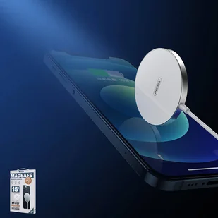 REMAX Rezi magnetyczna bezprzewodowa indukcyjna ładowarka Magsafe Qi 15 W srebrny (RP-W37) - Ładowarki do telefonów - miniaturka - grafika 2