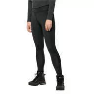 Bielizna sportowa damska - Damskie legginsy termoaktywne Jack Wolfskin ISELER TIGHTS W black - XS - miniaturka - grafika 1