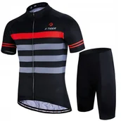 Spodenki rowerowe - Spodenki Rowerowe Koszulka Komplet Męski Z WKŁADKĄ ŻELOWĄ X-Tiger JAKOŚĆ XL - miniaturka - grafika 1