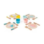 Zabawki AGD - Janod Drewniany serwis obiadowy 20 elementów 3-8 lat - miniaturka - grafika 1