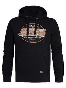 Petrol Industries Men Sweater Hooded Bluza męska, Dark Black, L - Bluzy męskie - miniaturka - grafika 1