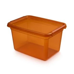 POJEMNIK PUDEŁKO Z POKRYWĄ ORGANIZER 15L POMARAŃCZOWY - Pudełka i szkatułki - miniaturka - grafika 1