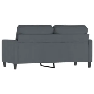 Sofa 2-osobowa, ciemnoszary, 140 cm, tapicerowana aksamitem - Sofy i kanapy - miniaturka - grafika 6