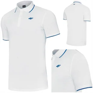 Koszulka Męska Polo 4f Polówka M665 T-shirt Bluzka Sportowa Na Co Dzień L - Koszulki męskie - miniaturka - grafika 1