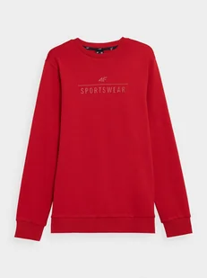 4F Męska bluza dresowa nierozpinana bez kaptura Czerwona Rozmiar 3XL - Bluzy męskie - miniaturka - grafika 1