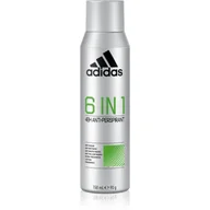 Dezodoranty i antyperspiranty męskie - Adidas 6 in 1 antyperspirant dla mężczyzn 150 ml - miniaturka - grafika 1