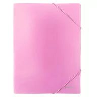 Teczki i skoroszyty - Teczka gumka A4/PP pastel różowa Biurfol - miniaturka - grafika 1